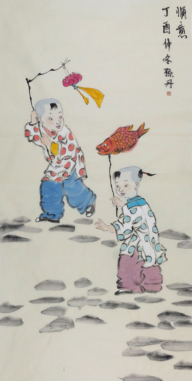 博宝·资讯 | 孙丹丹国画人物作品赏析:童真童趣, 活灵活现