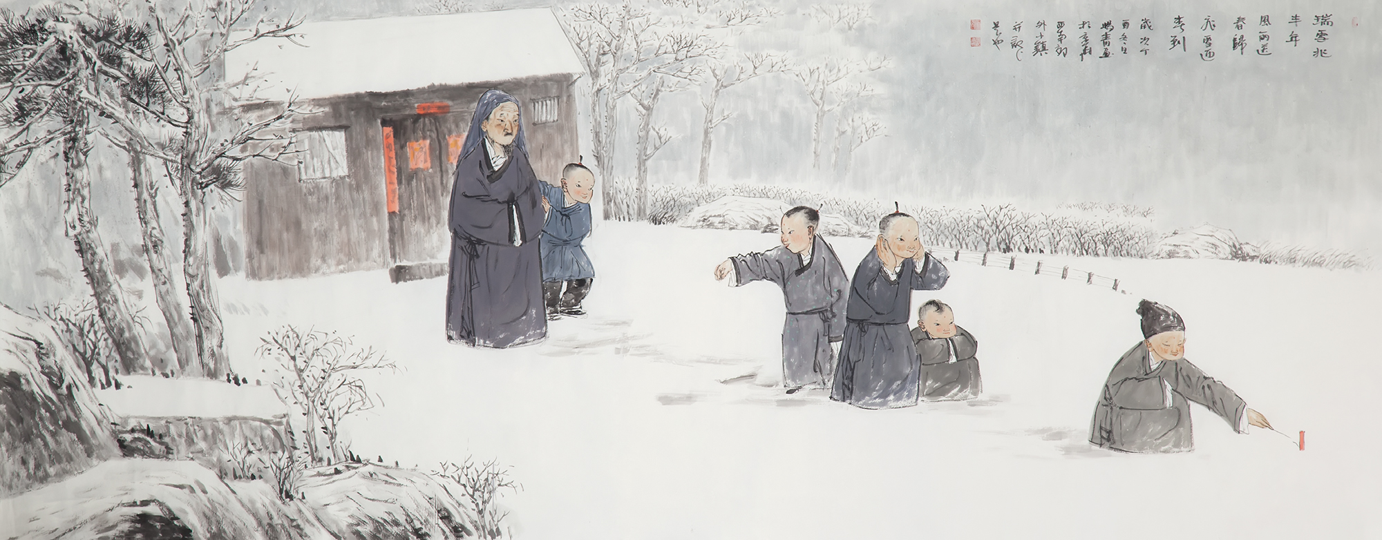 博宝·资讯 | 闫畅青国画人物作品赏析:画面朴实自然,不染凡尘俗物
