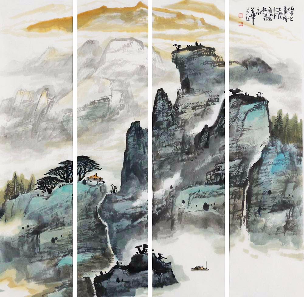 博宝·资讯 饶森林国画山水作品赏析:笔墨精湛,意境深幽