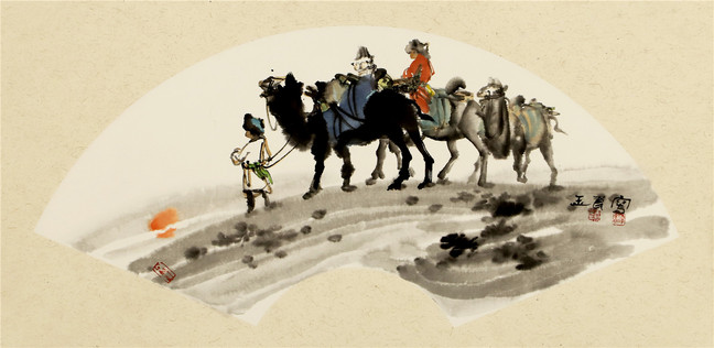 王玉良 瀚漠落日 60×22cm.jpg