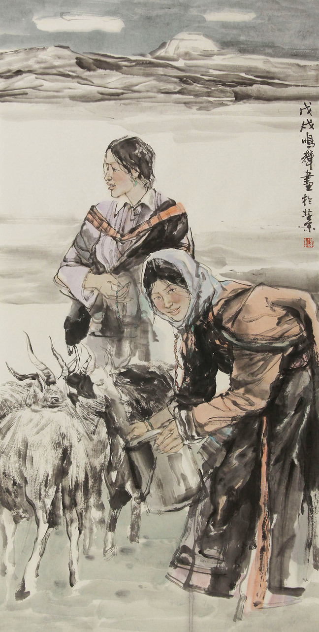 造型生动简洁,人物神态传情 | 于鸣辉人物画作品赏析【博宝·资讯】