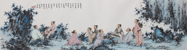 15孙峰-群贤图-48x182cm中国画.jpg