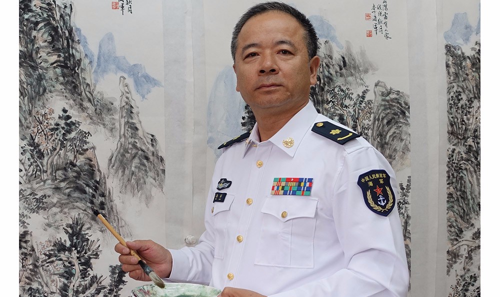 中国画名家邀请展【展讯】李海军,河北武安人,海军航空兵专职画家