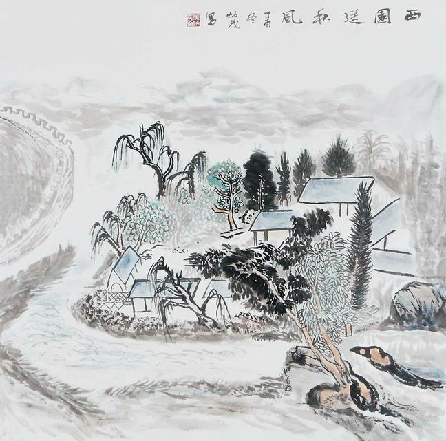 博宝·资讯 侯炳茂国画山水作品赏析:人与自然和谐共生的完美再现