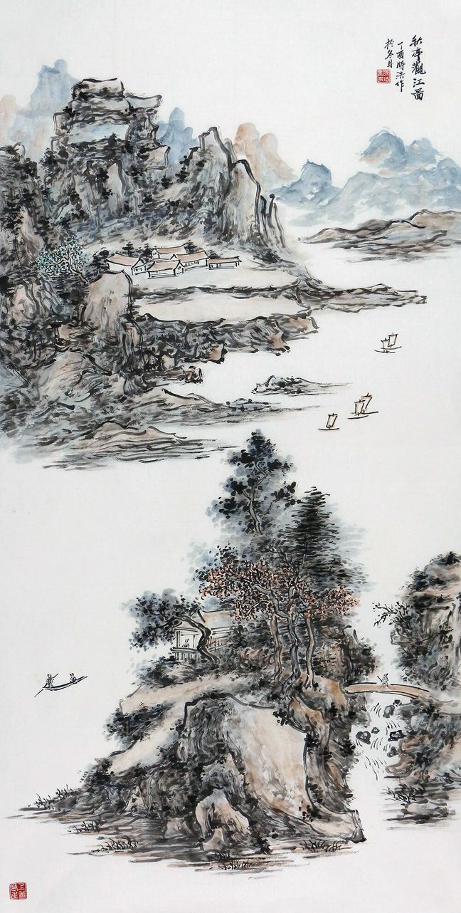 博宝·资讯 | 时浩山水画作品赏析:点染淋漓,层次分明-时浩 国画 山水