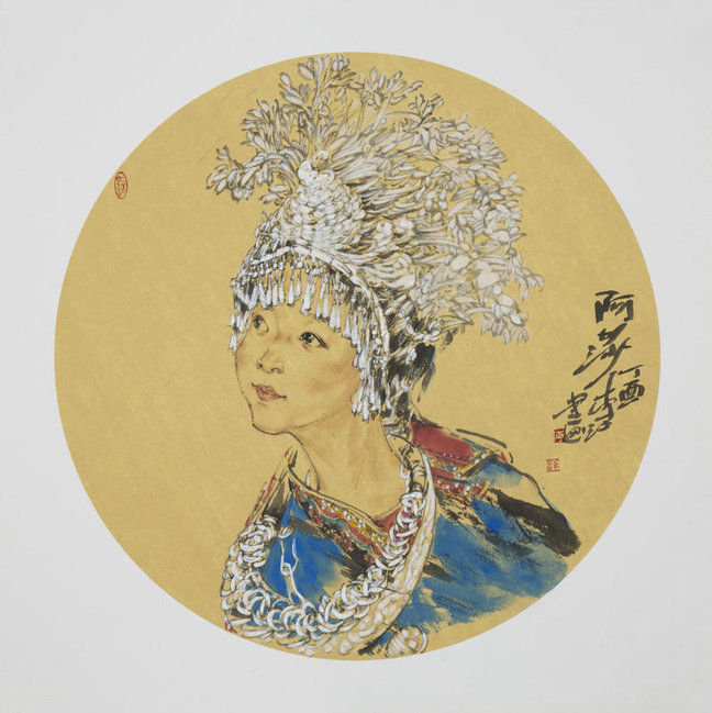 苗族姑娘—阿莎,53x53cm,2017年.jpg