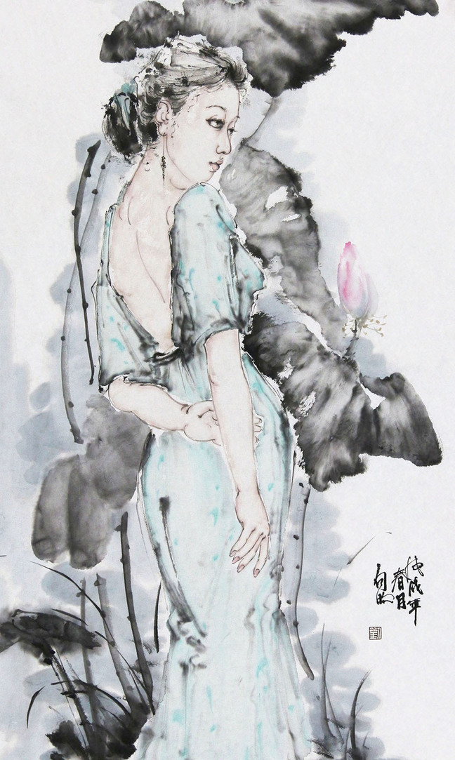 博宝·资讯 | 刘向明国画人物作品赏析:都市女性的青春之美-艺术 艺品