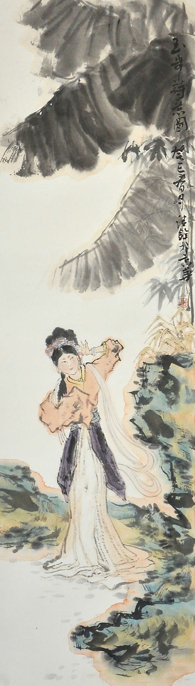 博宝·资讯 | 刘结锋国画人物作品赏析:女子具有青春的美貌窈窕的身材