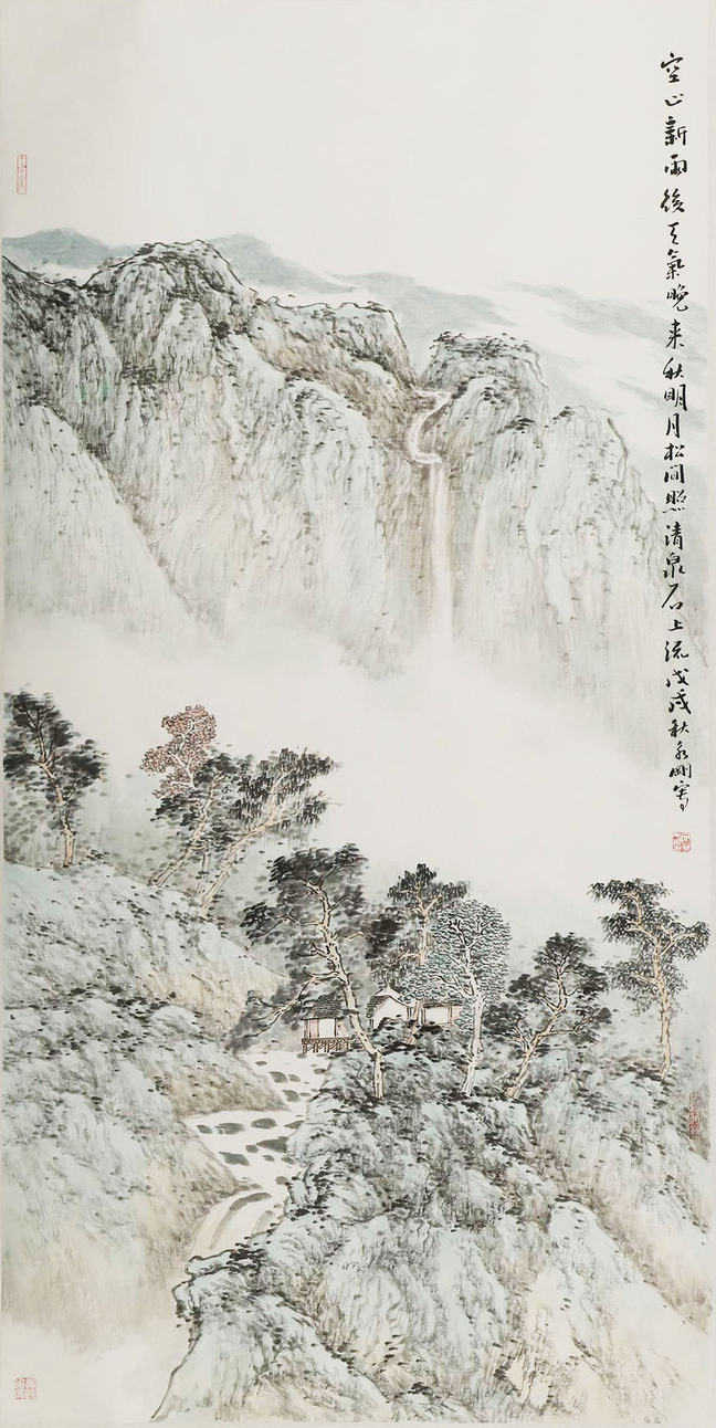 安永刚山水画作品赏析 | 画面取材优美雅致,磅礴大气,色彩素朴,生动传