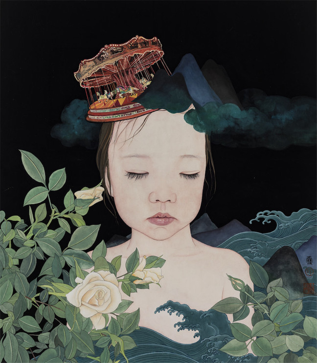 代瑞雪  夏日宝贝2  65x56cm  纸本设色  2018年.jpg