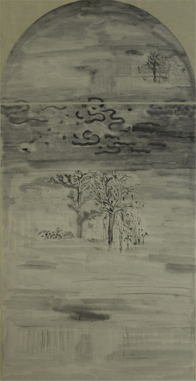 4 黄方启  故乡的云  140×70cm  纸本水墨  2015.jpg