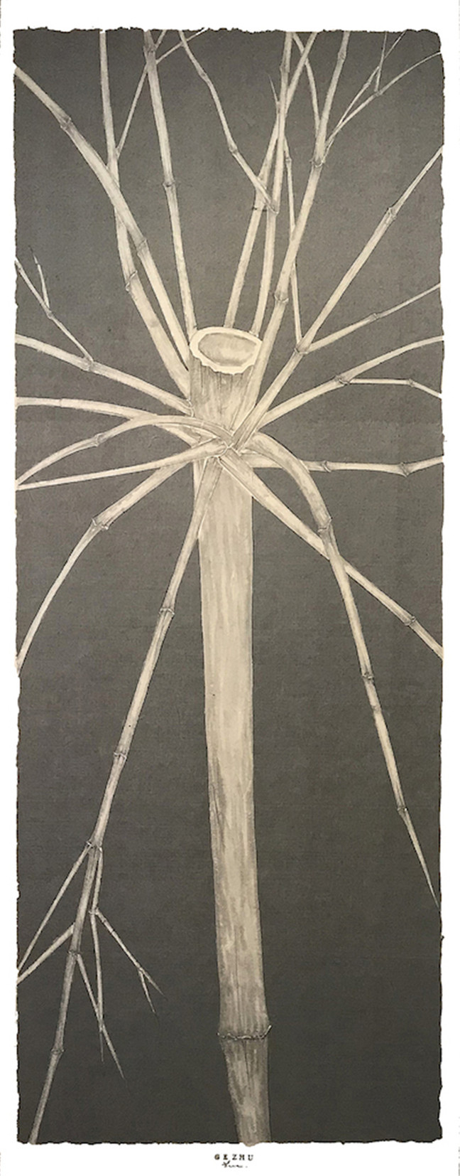 5 黄几   格竹14   绢本水墨   130×50cm   2017.jpg