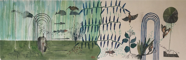 6 刘雪丹  花为媒  35x125cm  纸本综合材料  2018.jpg