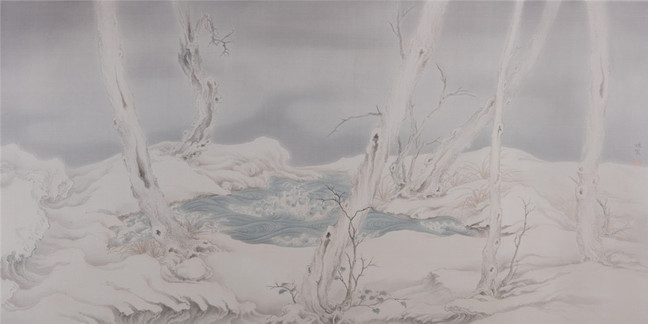 7 刘少媛   寒林   69cm×138cm  绢本设色  2016.jpg