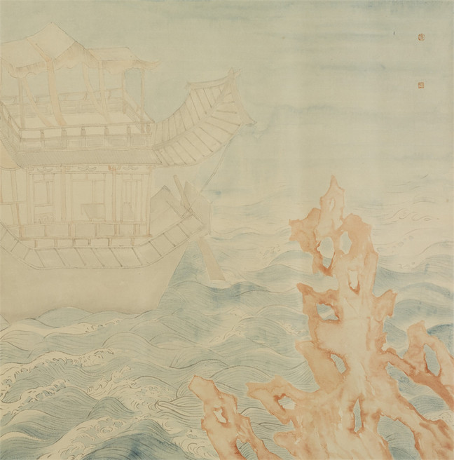 10 卢英  阆苑仙境之智者乐水  66x66cm  纸本水墨  2018.jpg