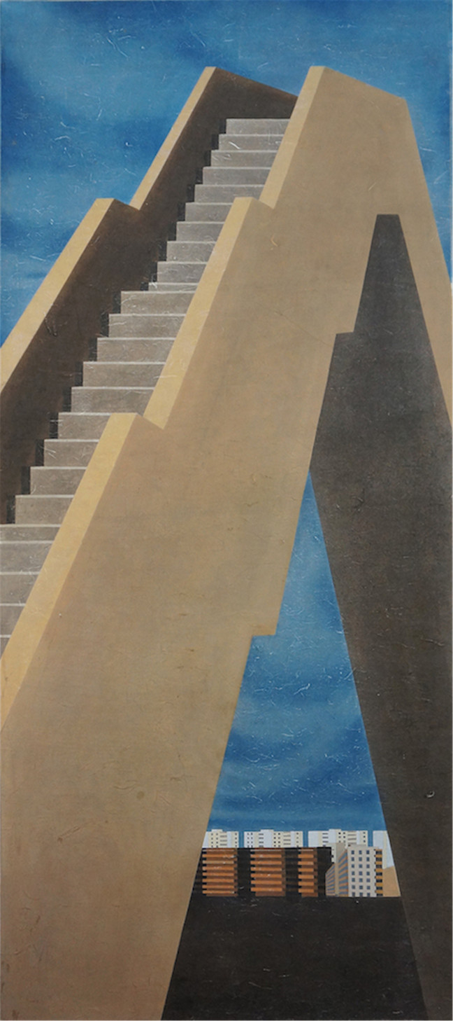 21 罗汉卿   钢筋水泥的智慧一   135x60cm   纸本设色  2018..jpg