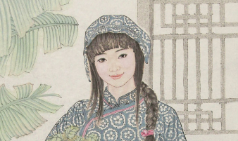 博宝·资讯 惠菲国画人物作品赏析:绘画的女孩风情万种,具有开心